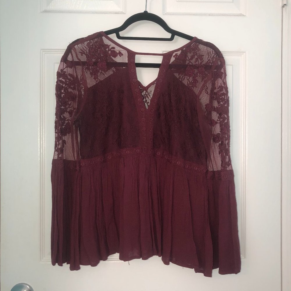 Lace Long Sleeve Blouse
